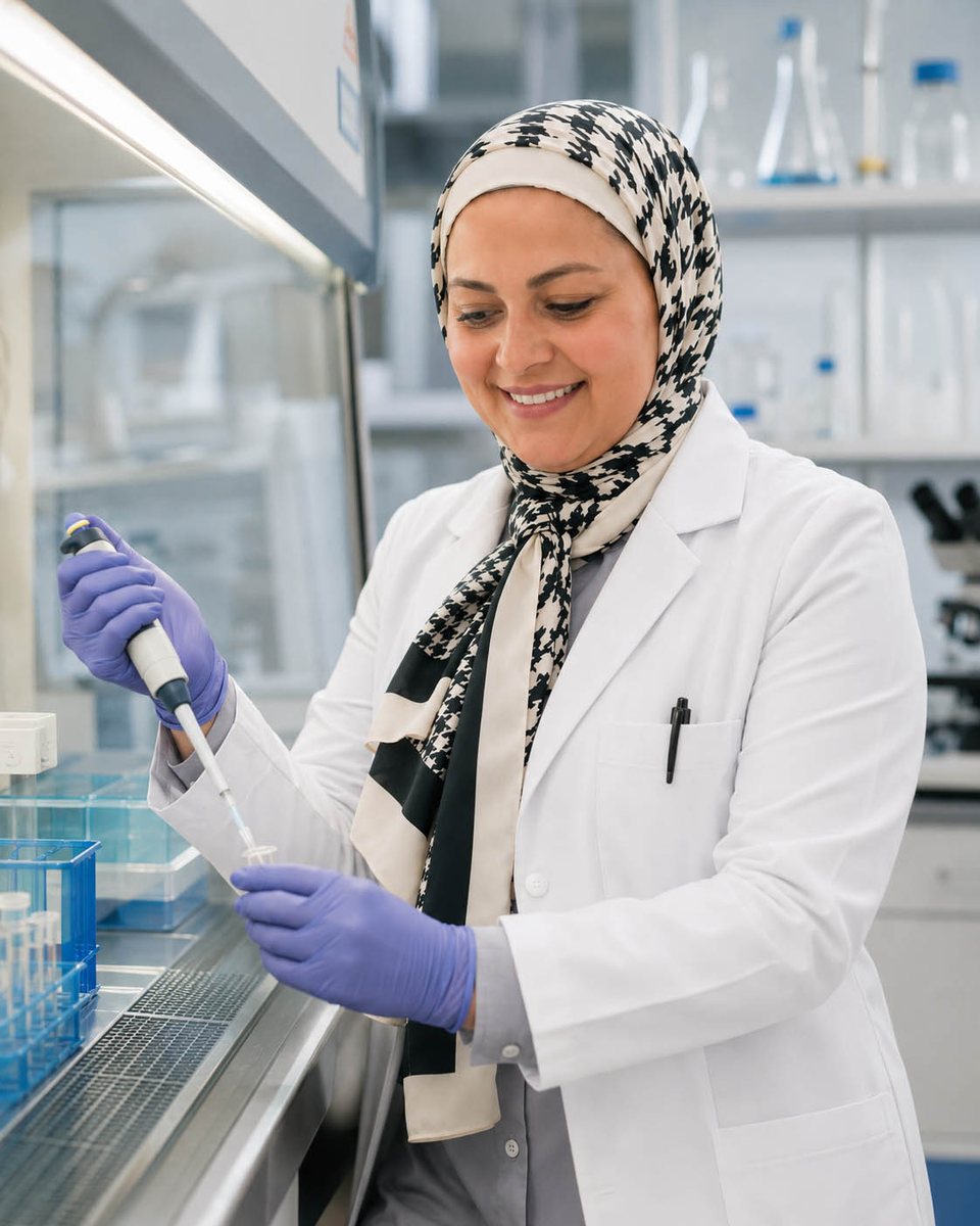 Pipetting samples at the laboratory bench