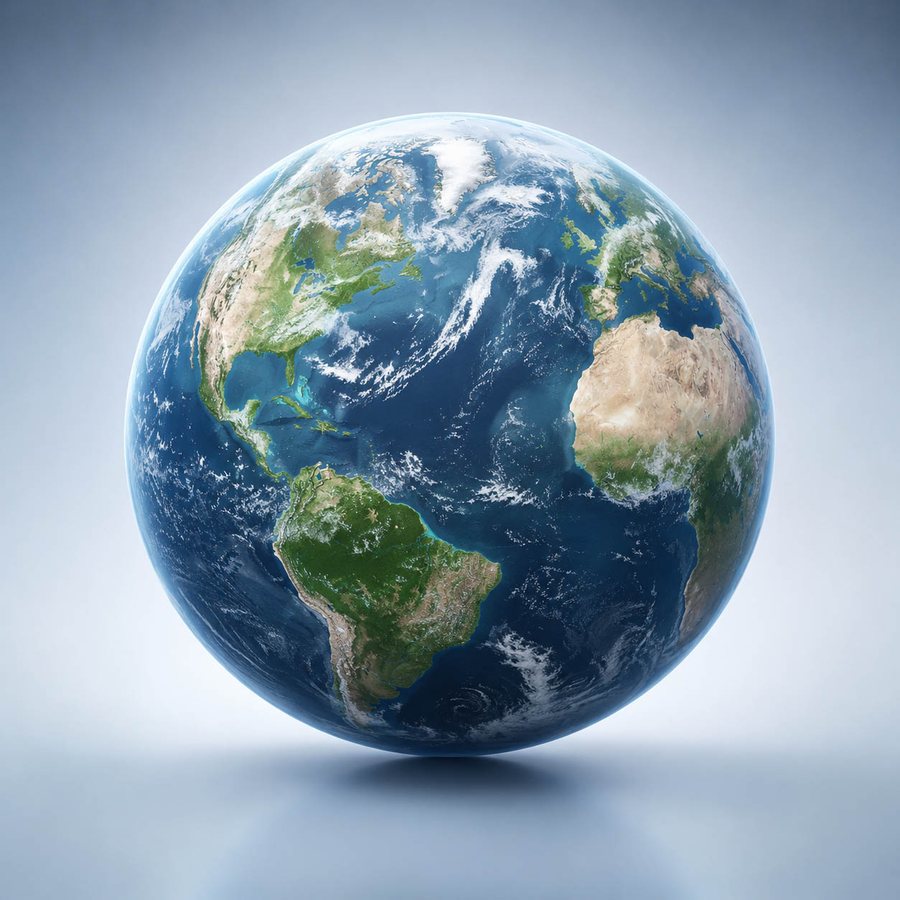 The planet Earth seen from space